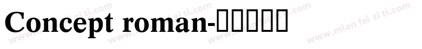 Concept roman字体转换